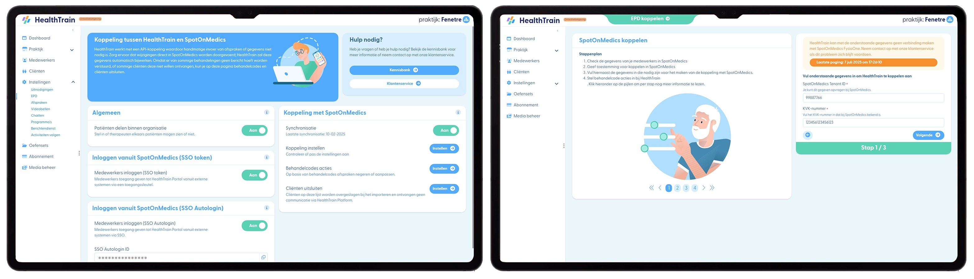Portaal met EPD koppeling